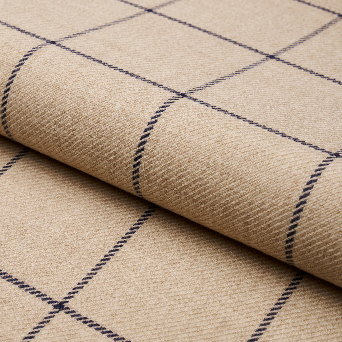 Bancroft Wool Plaid fabric in ivory color - pattern number 66775 - by Schumacher in the A Country Life collection