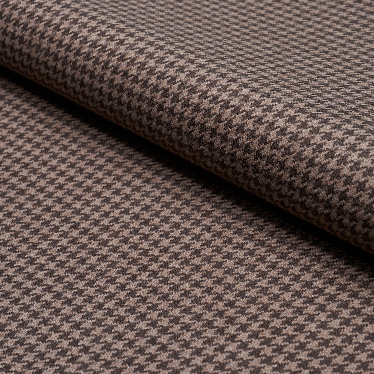 Huston Wool Houndstooth fabric in sable color - pattern number 66780 - by Schumacher in the Luxe Lodge collection