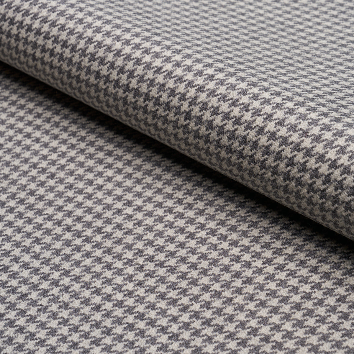 Huston Wool Houndstooth fabric in oxford grey color - pattern number 66782 - by Schumacher in the Luxe Lodge collection