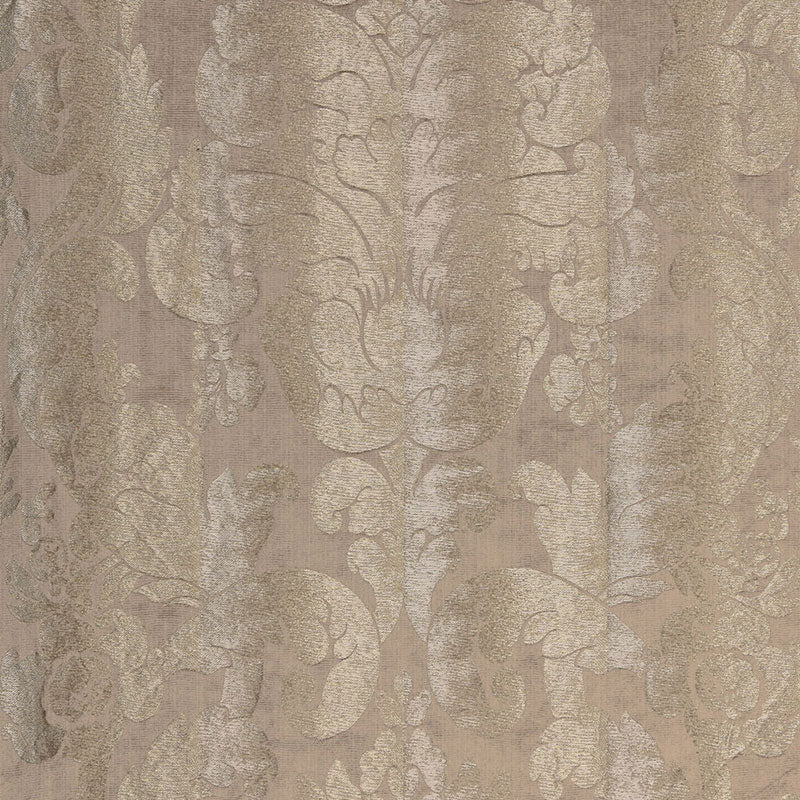 Zelda Damask fabric in pewter color - pattern number 66840 - by Schumacher in the Palazzo collection