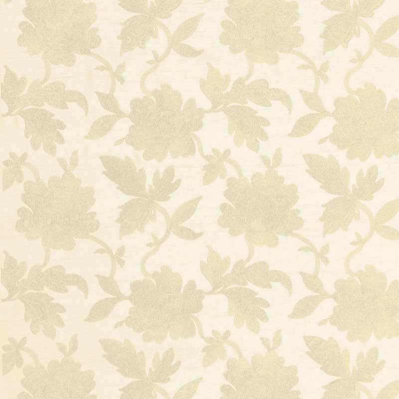 Moon Garden Embroidery fabric in champagne color - pattern number 66851 - by Schumacher in the Perennial Favorites collection