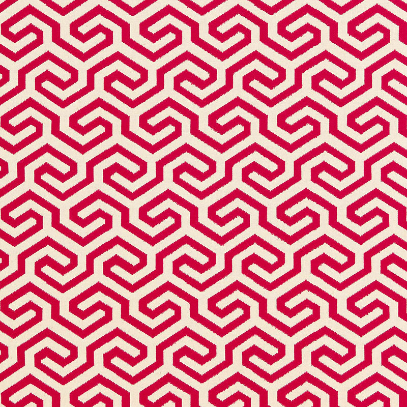 Ming Fret fabric in cerise color - pattern number 66880 - by Schumacher in the Chroma collection