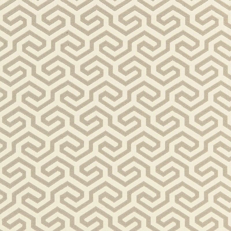 Ming Fret fabric in flax color - pattern number 66882 - by Schumacher in the Chroma collection