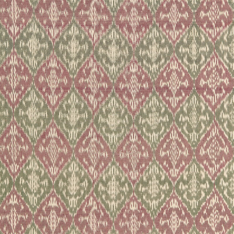 Varanasi Cotton Ikat fabric in mulberry color - pattern number 66950 - by Schumacher in the Chroma collection