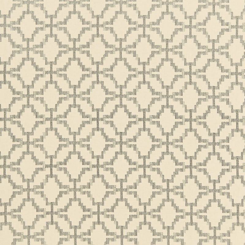 Sarana Linen Embroidery fabric in oatmeal color - pattern number 67011 - by Schumacher in the Chroma collection