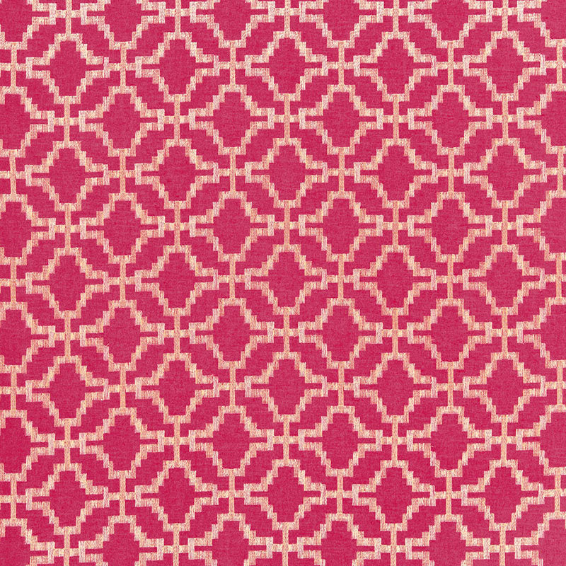Sarana Linen Embroidery fabric in raspberry color - pattern number 67012 - by Schumacher in the Chroma collection