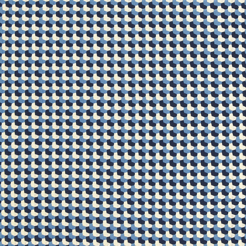 Crosstown Weave fabric in navy color - pattern number 67101 - by Schumacher in the Chroma collection