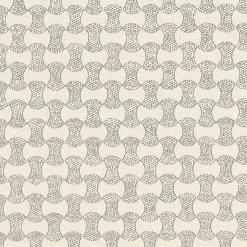 Nolita Embroidery fabric in zinc color - pattern number 67110 - by Schumacher in the Happy Together II collection