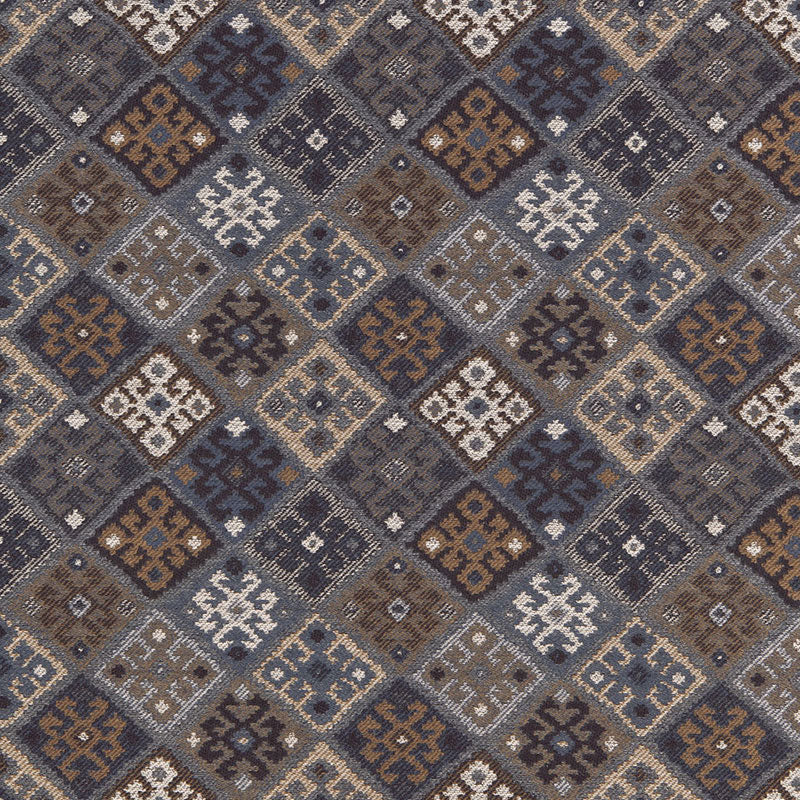 Kilim Weave fabric in denim color - pattern number 67141 - by Schumacher in the Luxe Lodge collection