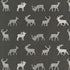 Caribou Embroidery fabric in charcoal color - pattern number 67160 - by Schumacher in the Luxe Lodge collection