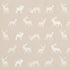 Caribou Embroidery fabric in parchment color - pattern number 67163 - by Schumacher in the Luxe Lodge collection