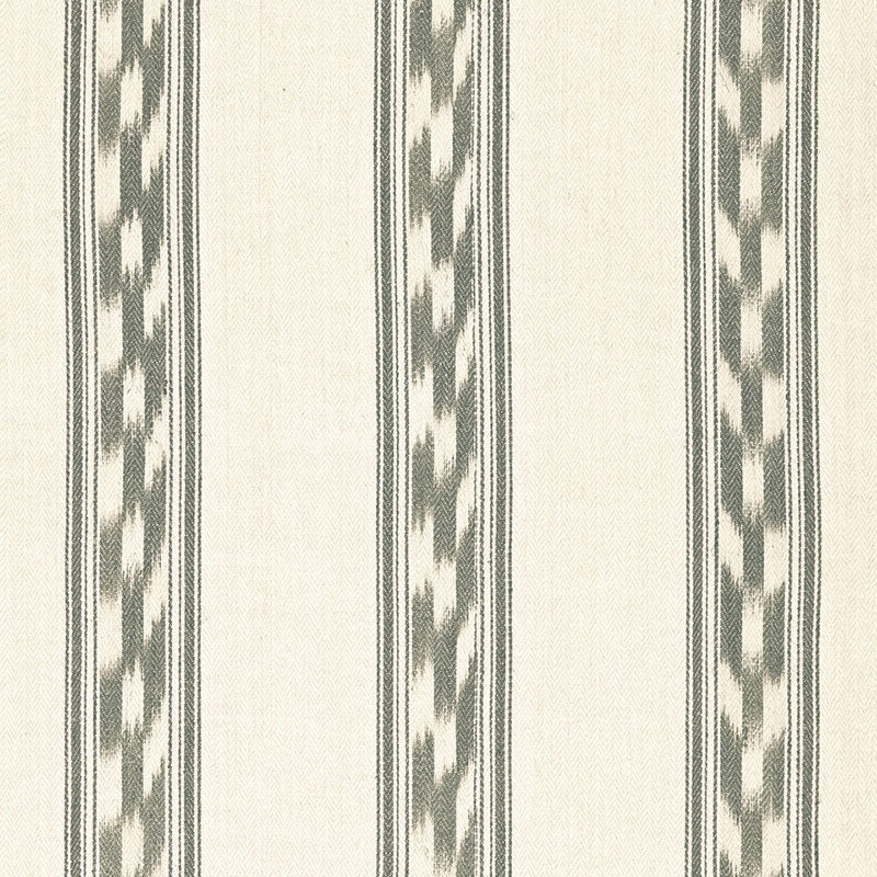Mojave Ikat Stripe fabric in slate color - pattern number 67512 - by Schumacher in the Ikat Collection collection