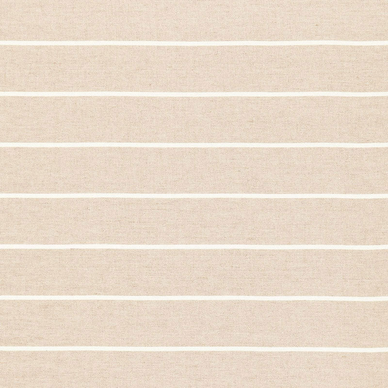 Infinity Linen Stripe fabric in linen color - pattern number 67540 - by Schumacher in the Au Naturel collection