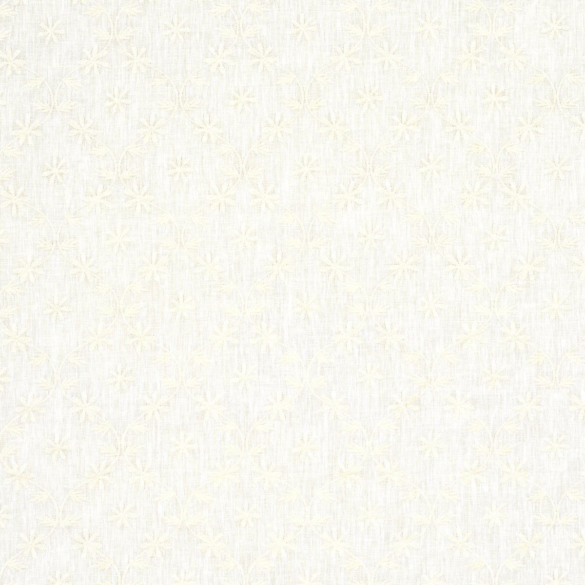 Cellini Embroidered Sheer fabric in ivory color - pattern number 67620 - by Schumacher in the Essentials: Sheers &amp; Casements collection