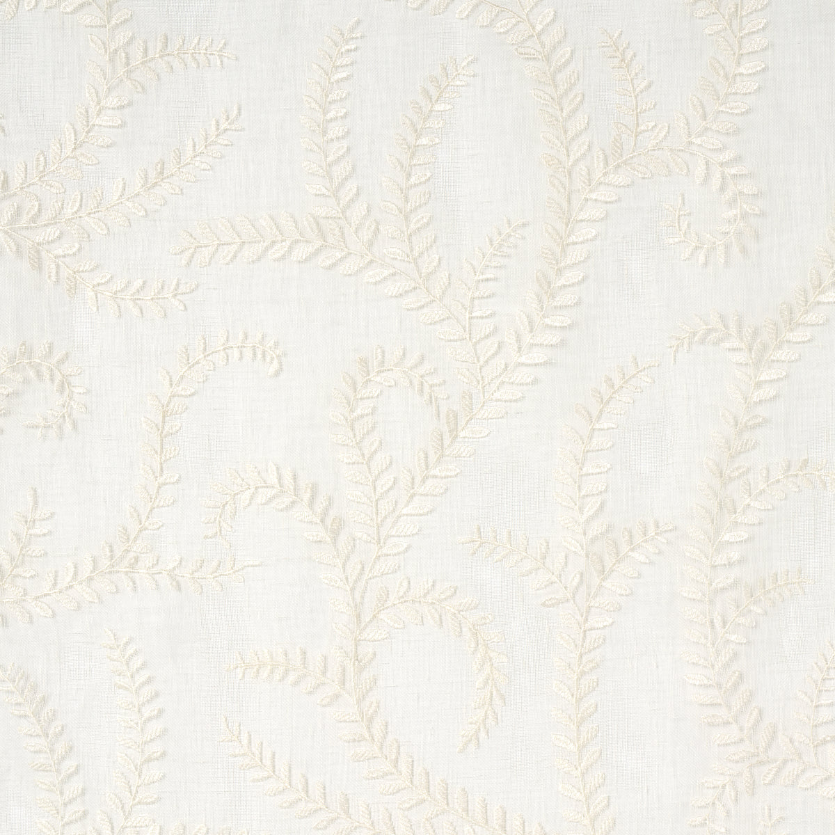 Boboli Embroidered Sheer fabric in ivory color - pattern number 67760 - by Schumacher in the Essentials: Sheers &amp; Casements II collection