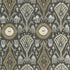 Turkestan Embroidery fabric in charcoal color - pattern number 67871 - by Schumacher in the Au Naturel collection