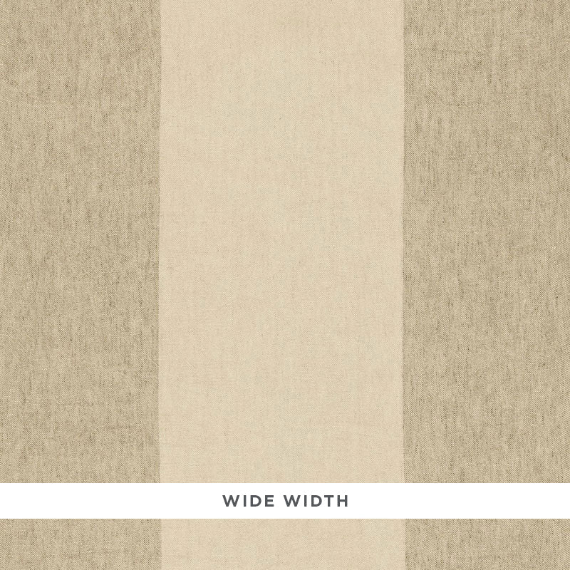 Vista Linen Stripe Casement fabric in flax color - pattern number 67940 - by Schumacher in the Essentials: Sheers &amp; Casements collection