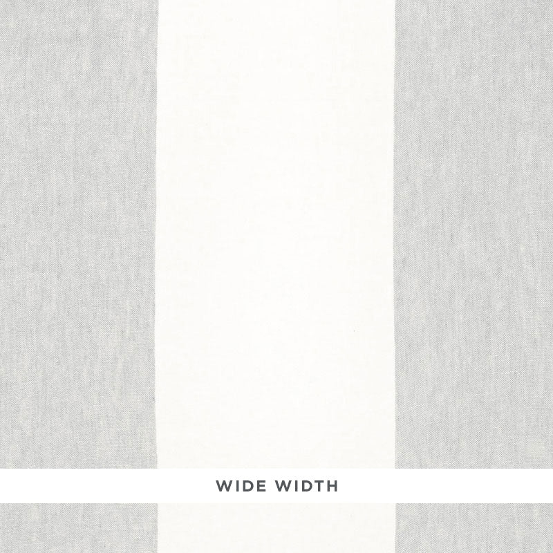 Vista Linen Stripe Casement fabric in fog color - pattern number 67942 - by Schumacher in the Essentials: Sheers &amp; Casements collection