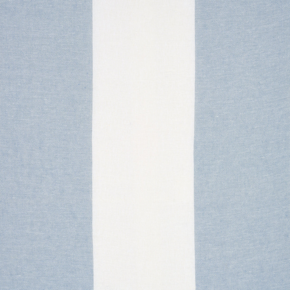Vista Linen Stripe Casement fabric in sky and white color - pattern number 67943 - by Schumacher in the Stripes Revisits collection