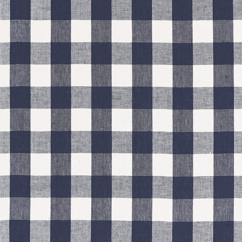 Key West Check fabric in navy color - pattern number 68015 - by Schumacher in the Calypso collection