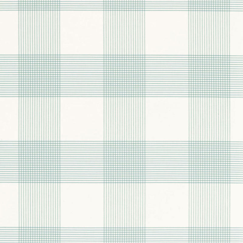 Antigua Plaid fabric in capri color - pattern number 68031 - by Schumacher in the Calypso collection