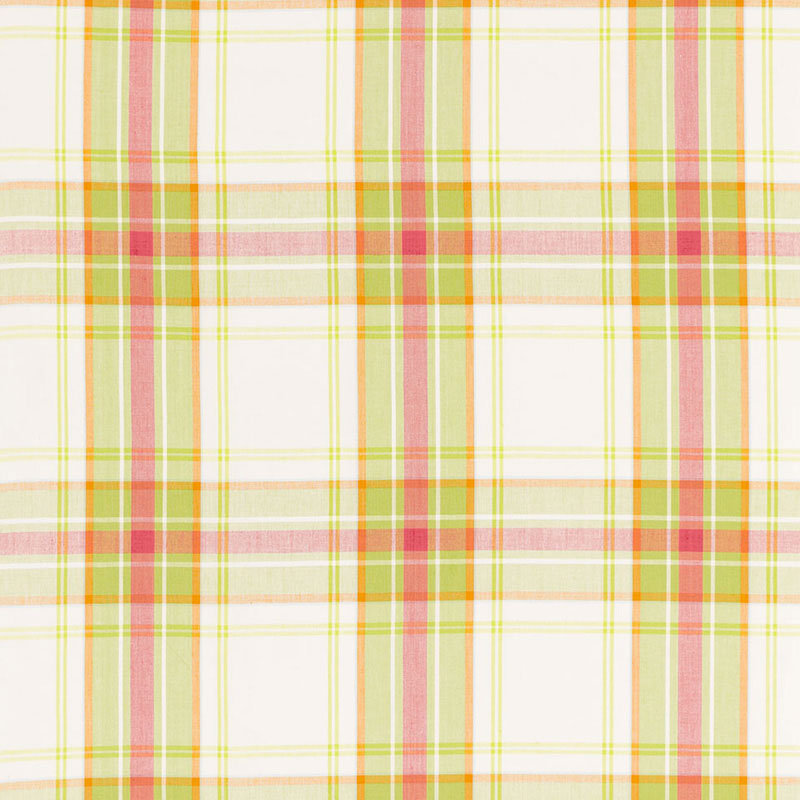 St Martin Plaid fabric in lime color - pattern number 68070 - by Schumacher in the Calypso collection