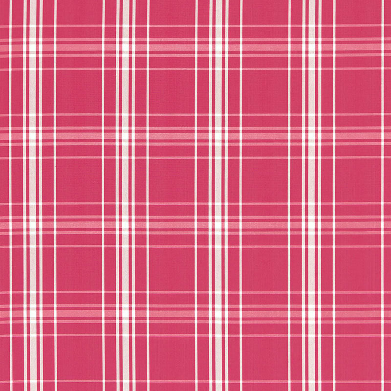 Belize Plaid fabric in azalea color - pattern number 68092 - by Schumacher in the Calypso collection