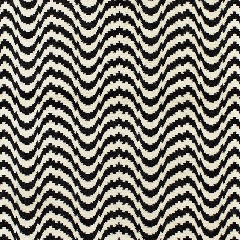 Zorio Velvet fabric in ebony back old color - pattern number 68460 - by Schumacher in the Chroma collection