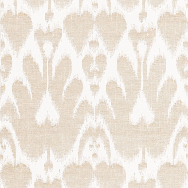 Lela Cotton Ikat fabric in sand color - pattern number 68582 - by Schumacher in the Ikat Collection collection
