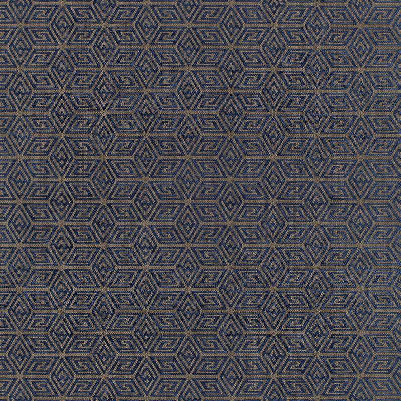 Cosmati Chenille fabric in ultramarine color - pattern number 68741 - by Schumacher in the Chroma collection