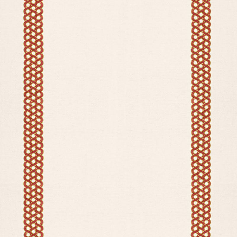 Mandeville Embroidery fabric in grenadine color - pattern number 68773 - by Schumacher in the Timothy Corrigan collection