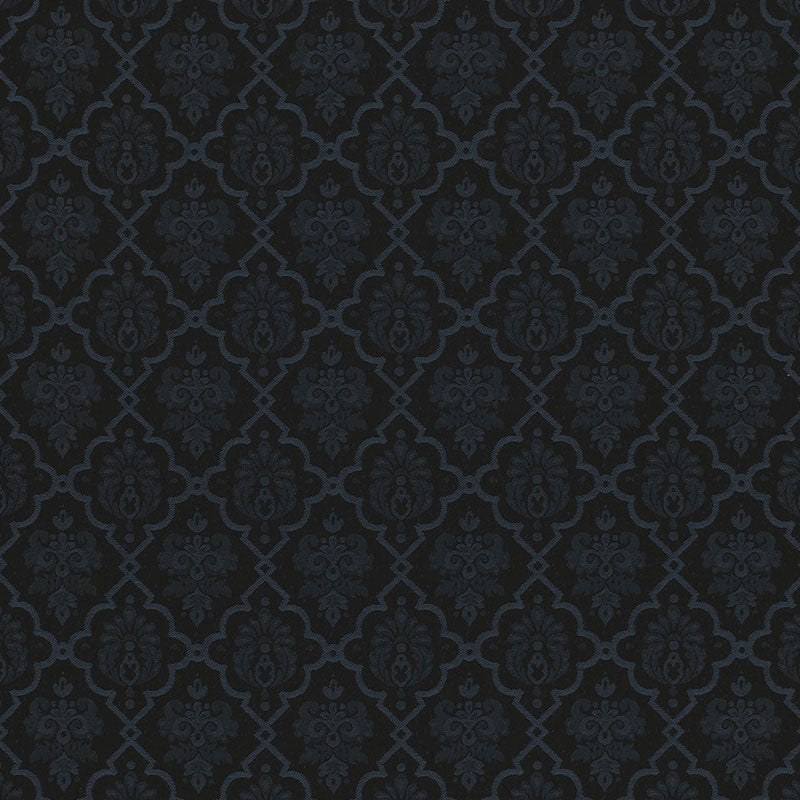 Hedgerow Trellis Indoor Outdoor fabric in midnight color - pattern number 68814 - by Schumacher in the Timothy Corrigan collection