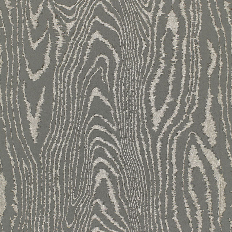 Faux Bois Moire Weave fabric in charcoal color - pattern number 68831 - by Schumacher in the Chroma collection