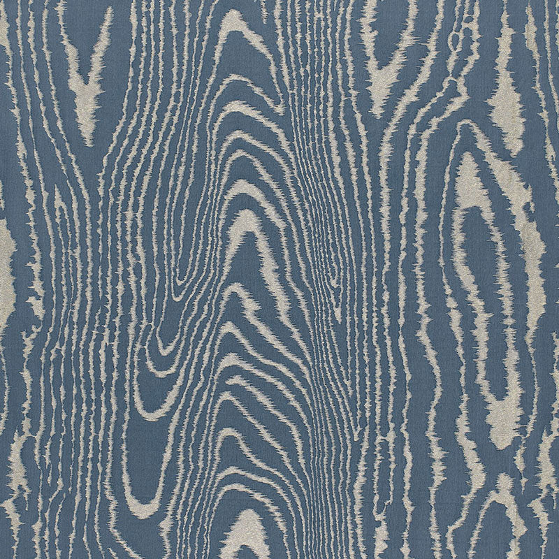 Faux Bois Moire Weave fabric in midnight color - pattern number 68832 - by Schumacher in the Chroma collection