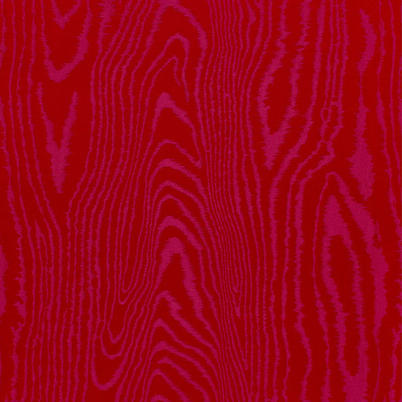 Faux Bois Moire Weave fabric in rouge color - pattern number 68833 - by Schumacher in the Chroma collection
