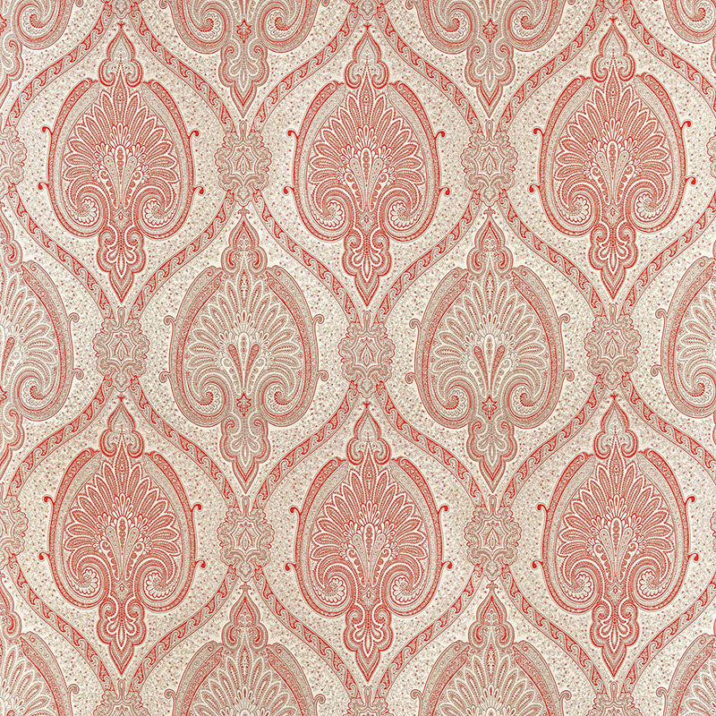 Odalisque fabric in cinnabar color - pattern number 68922 - by Schumacher in the 125th Anniversary collection