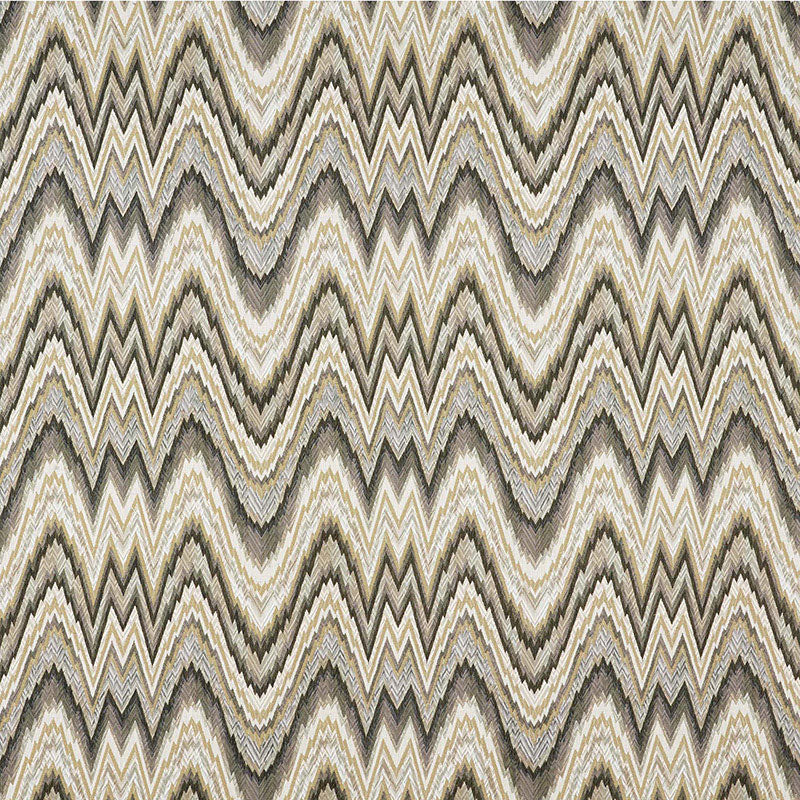 Valkyrie Flame Stitch fabric in shale color - pattern number 68941 - by Schumacher in the 125th Anniversary collection