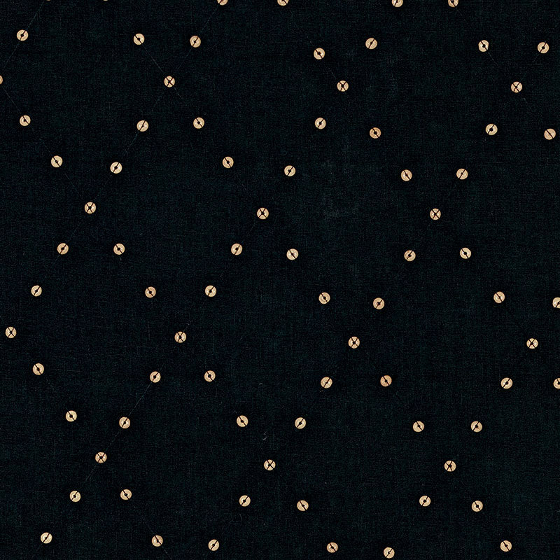 Samoa Diamond fabric in black color - pattern number 69080 - by Schumacher in the Mary Mcdonald collection