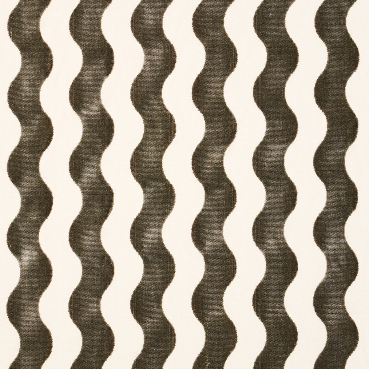 The Wave Velvet fabric in grey color - pattern number 69425 - by Schumacher in the Miles Redd collection
