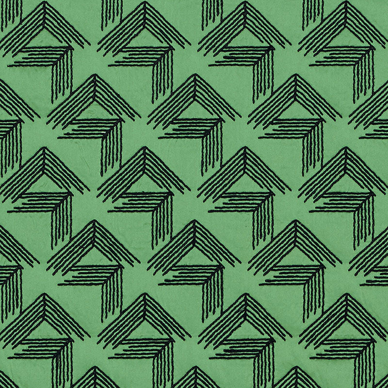 V Step fabric in loden color - pattern number 69432 - by Schumacher in the Miles Redd collection