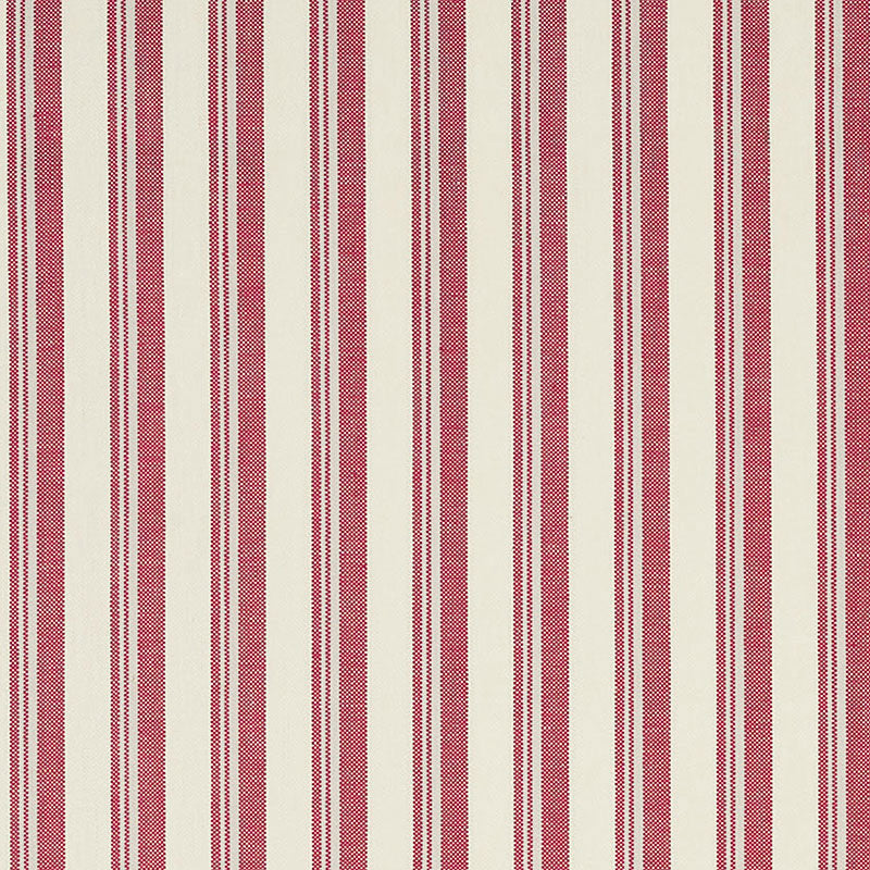 Capri fabric in red white color - pattern number 69445 - by Schumacher in the Miles Redd collection