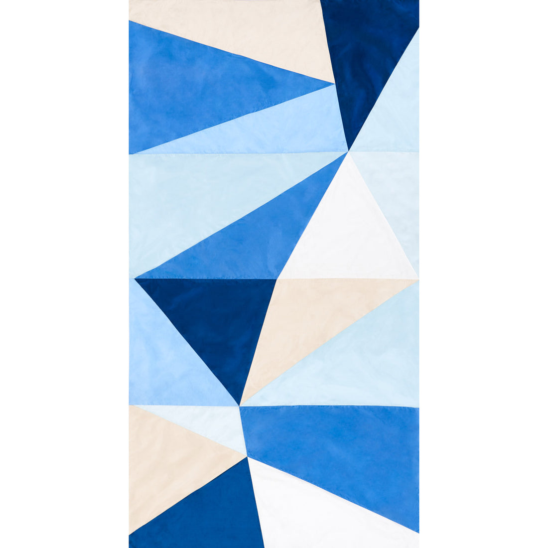 Cubist Silk Panel fabric in blue color - pattern number 69454 - by Schumacher in the Miles Redd collection