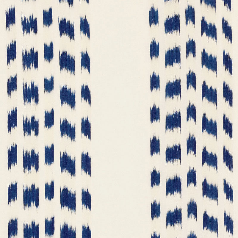 Izmir Ikat Stripe fabric in indigo color - pattern number 69471 - by Schumacher in the Ikat Collection collection