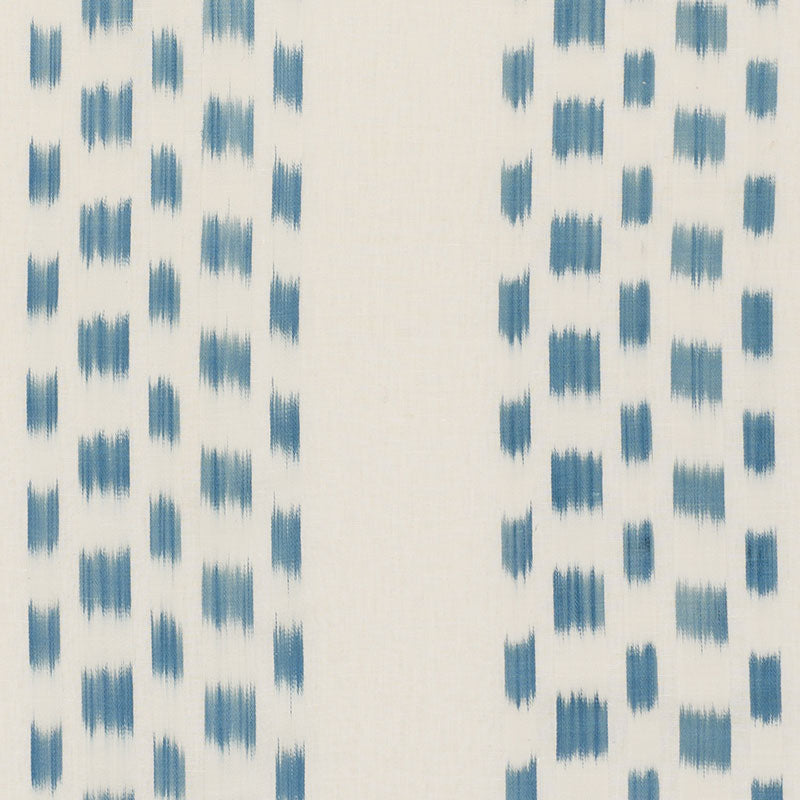 Izmir Ikat Stripe fabric in sky color - pattern number 69472 - by Schumacher in the Caravanne collection