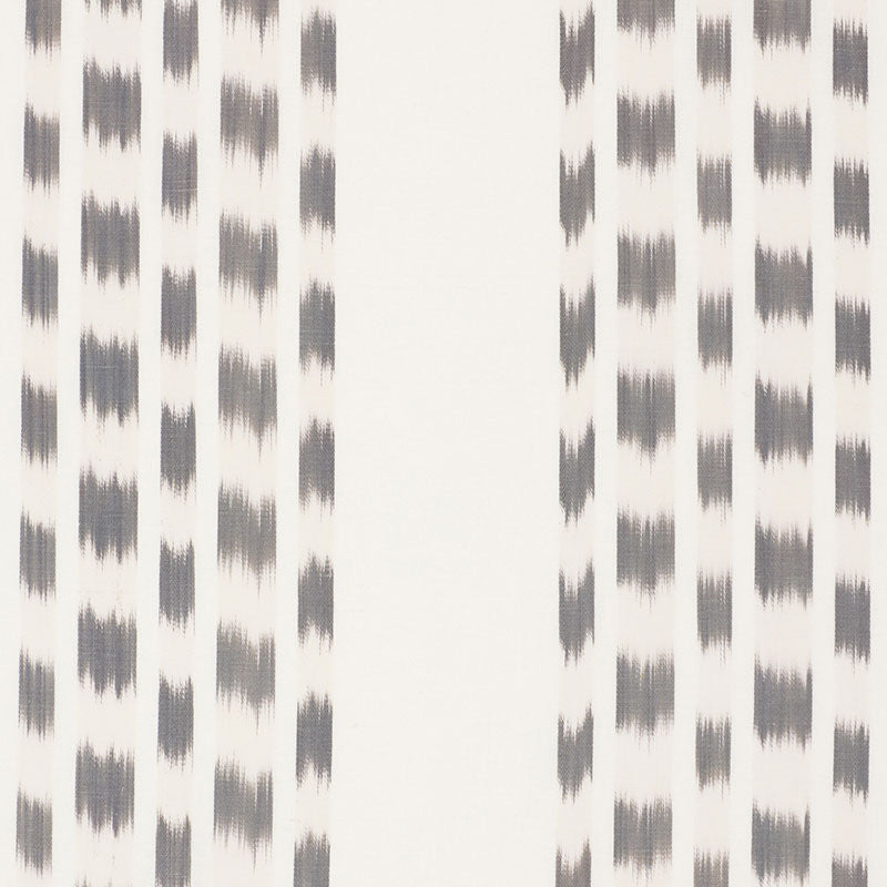 Izmir Ikat Stripe fabric in grey color - pattern number 69473 - by Schumacher in the Ikat Collection collection