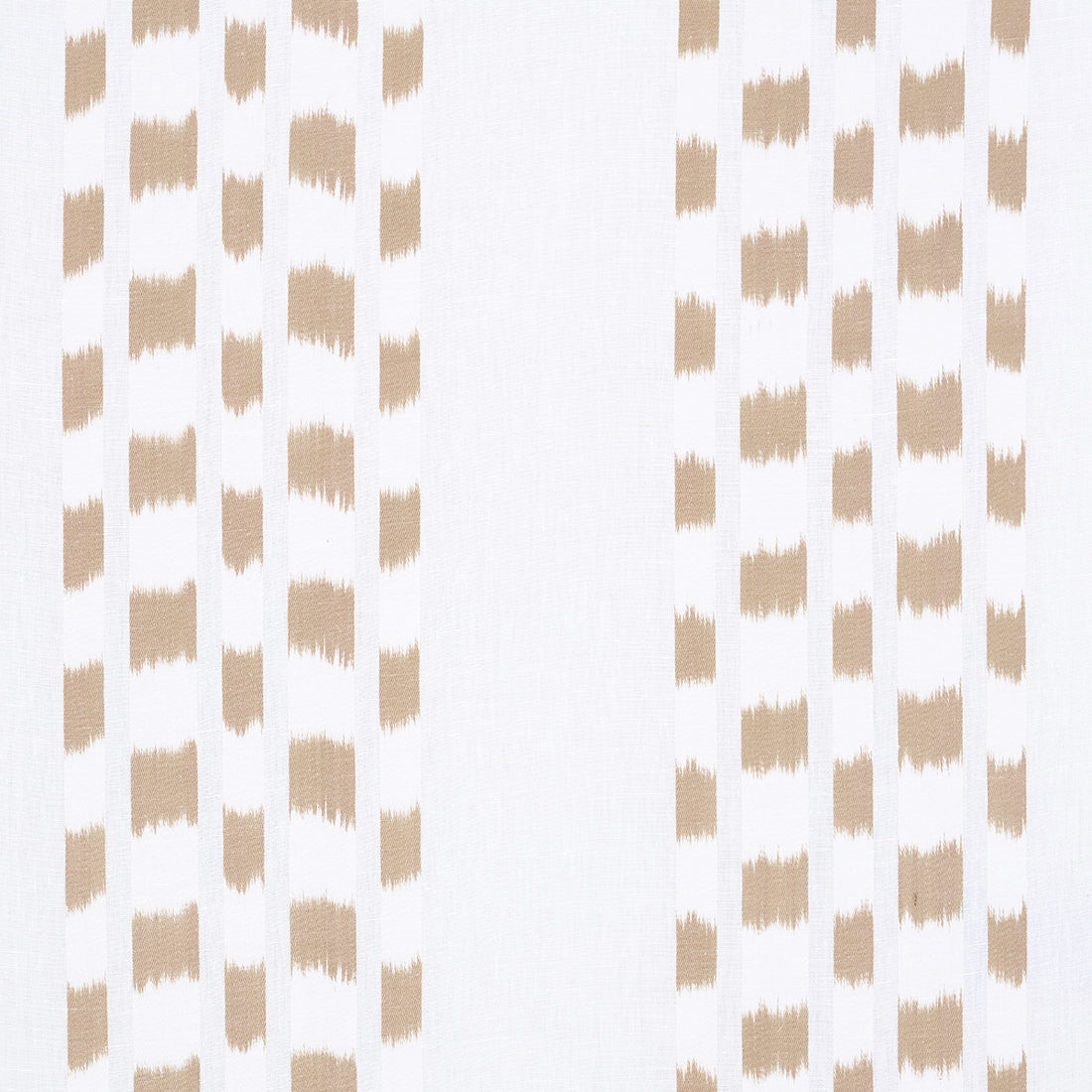 Izmir Ikat Stripe fabric in sand color - pattern number 69474 - by Schumacher in the Bohemia collection