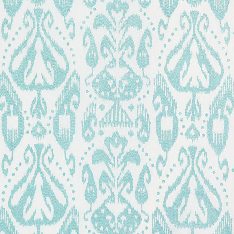 Kiva Embroidered Ikat fabric in sky color - pattern number 69481 - by Schumacher in the Ikat Collection collection