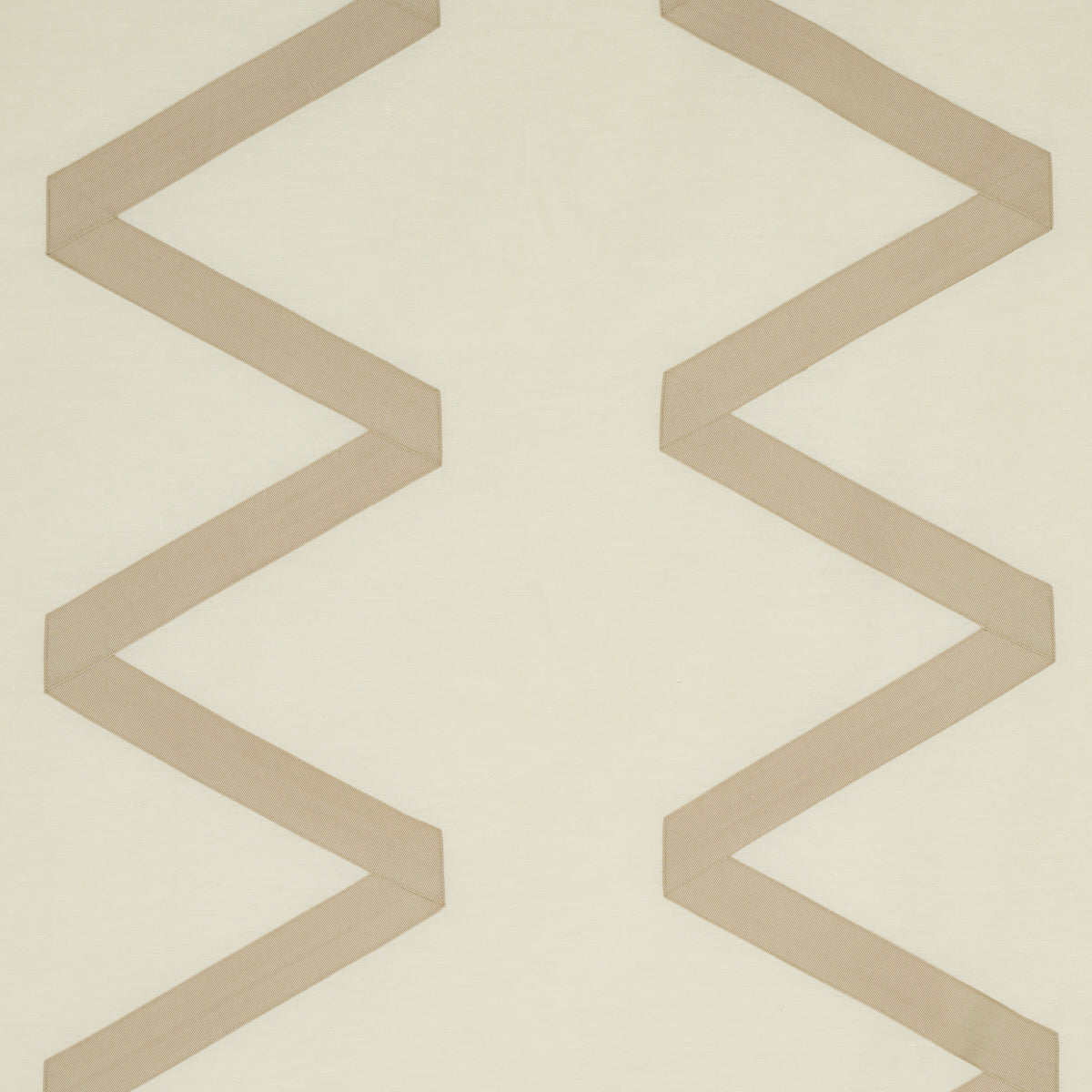 Legere Linen Silk Applique fabric in dove on ivory color - pattern number 69694 - by Schumacher in the Perfect Basics: Silk &amp; Taffeta collection
