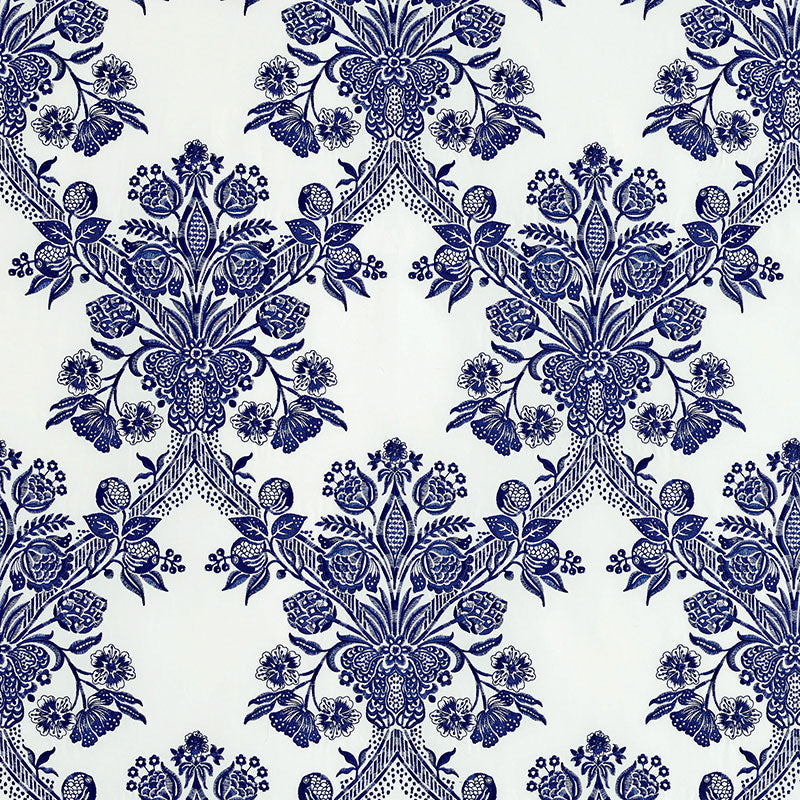 Carolina fabric in ultramarine color - pattern number 69710 - by Schumacher in the Couture Collection collection