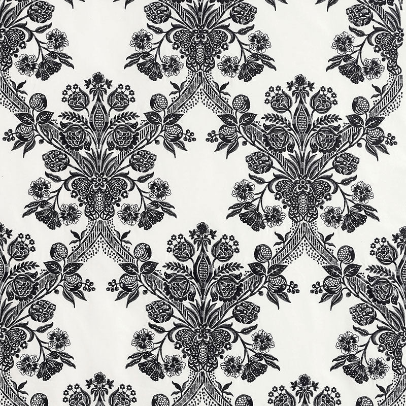 Carolina fabric in ebony color - pattern number 69711 - by Schumacher in the Couture Collection collection